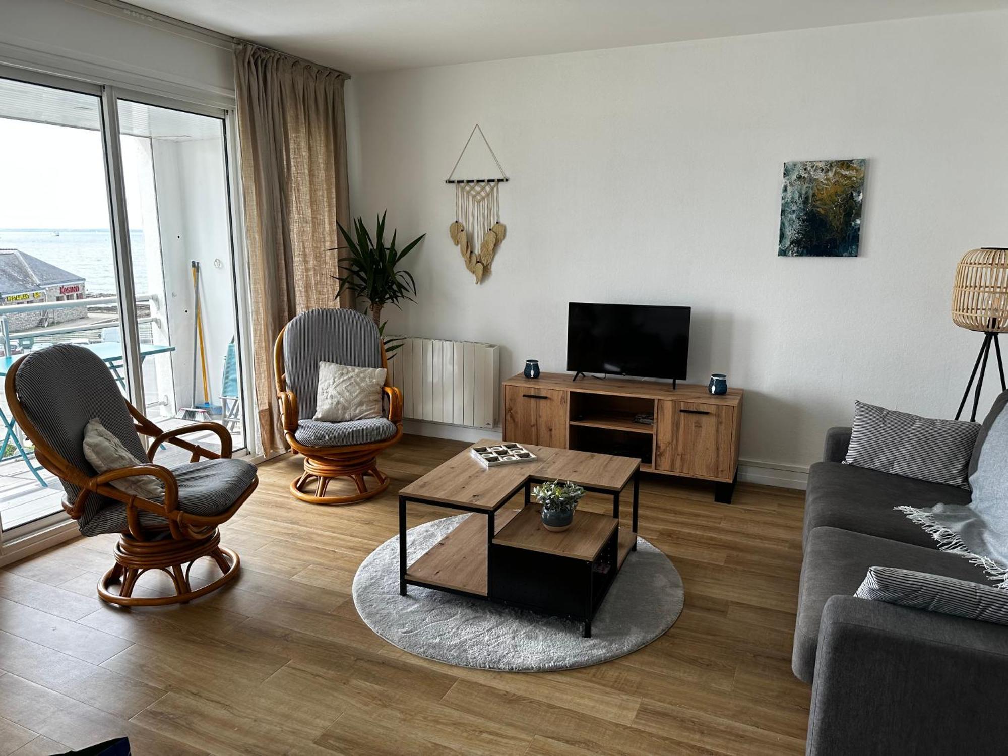 Appartement Vue Sur Mer, A Deux Pas De La Plage Port-Haliguen Bagian luar foto